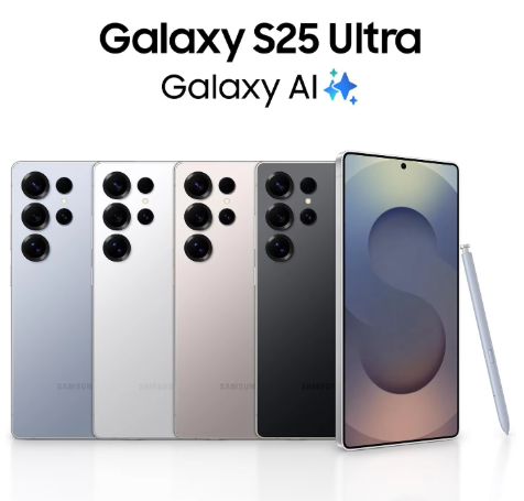 三星Galaxy S25 Ultra 5G智能手机，搭载骁龙8 Elite处理器，配备6.9英寸120Hz动态LTPO AMOLED 2X显示屏和2亿像素四摄AI摄像头